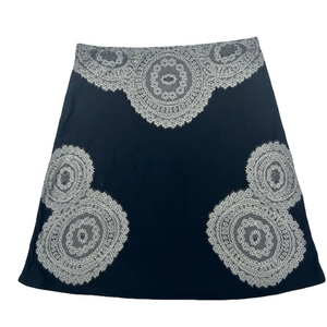 Wolford Black A-line magic skirt with Beige lace details